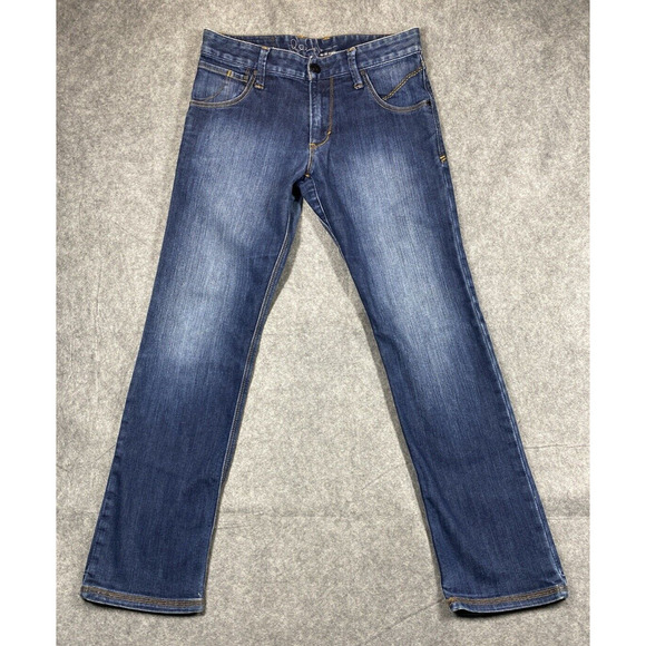 Quiksilver Reese Forbes Jeans Men 30 x 32 R Blue Wash Straight Leg - Picture 2 of 15